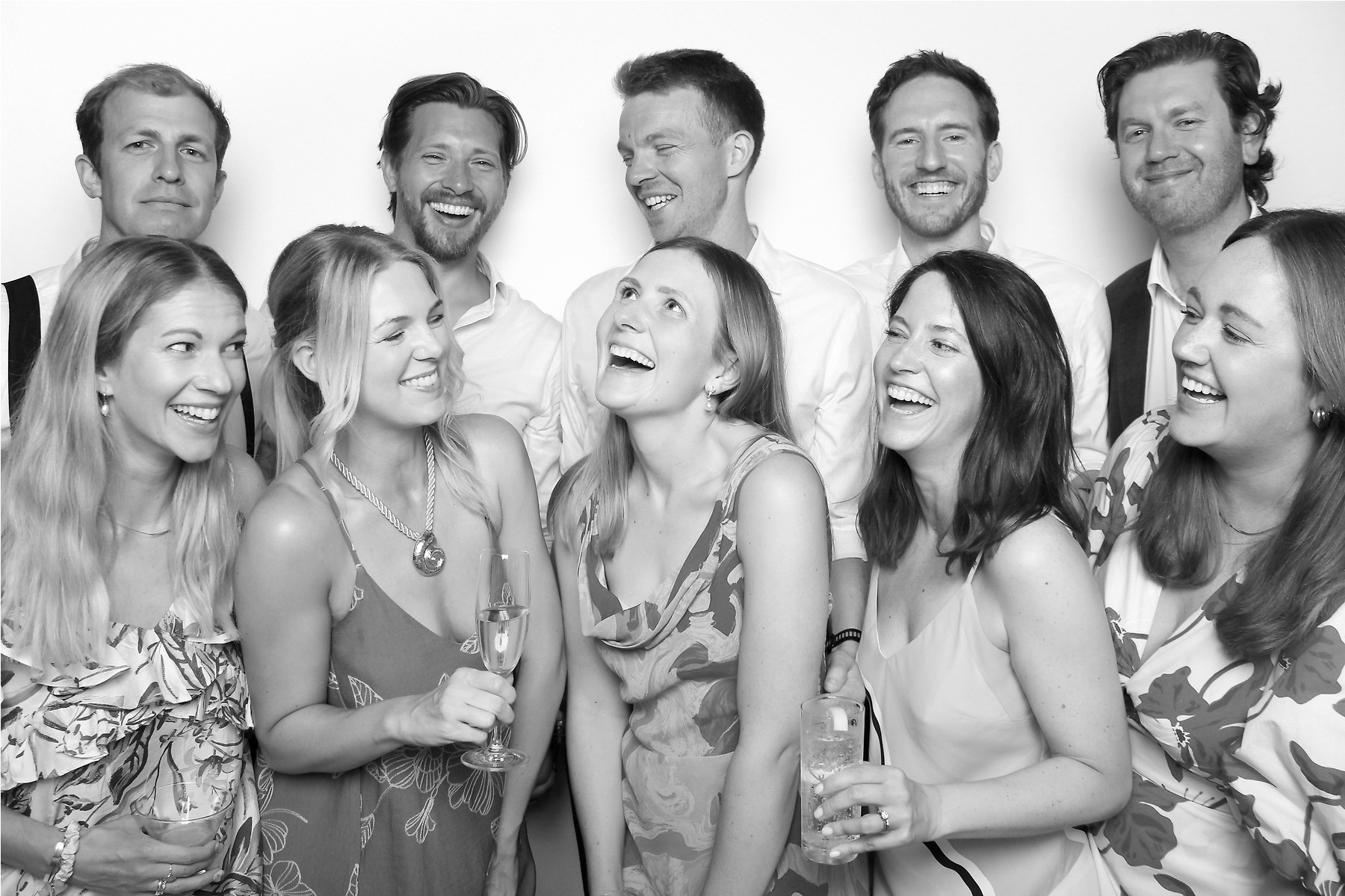 Guests at wedding photo booth NJ